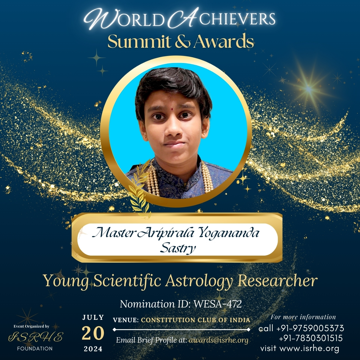 Master Aripirala Yogananda Sastry